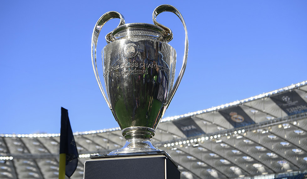 View of the trophy before the UEFA Champions League final football match between Liverpool and Real Madrid at the Olympic Stadium in Kiev, Ukraine on May 26, 2018. (Photo by LLUIS GENE / AFP) (Photo credit should read LLUIS GENE/AFP/Getty Images)