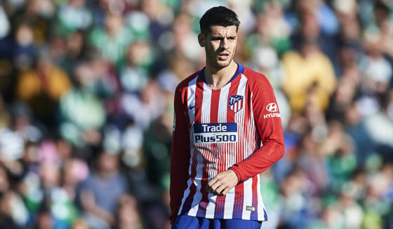 Álvaro Morata SEVILLE, SPAIN - FEBRUARY 03: Alvaro Morata of Club Atletico de Madrid reacts during the start the La Liga match between Real Betis Balompie and Club Atletico de Madrid at Estadio Benito Villamarin on February 03, 2019 in Seville, Spain. (Photo by Aitor Alcalde/Getty Images)