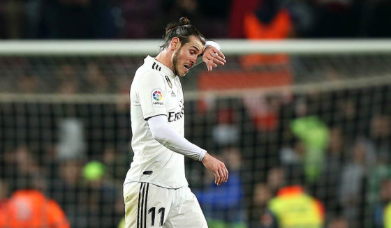 BARCELONA, SPAIN - FEBRUARY 06: Gareth Bale of Real Madrid leaves the pitch at the end of the Copa del Rey Semi Final match between FC Barcelona and Real Madrid at Nou Camp on February 06, 2019 in Barcelona, Spain. (Photo by Angel Martinez/Getty Images)