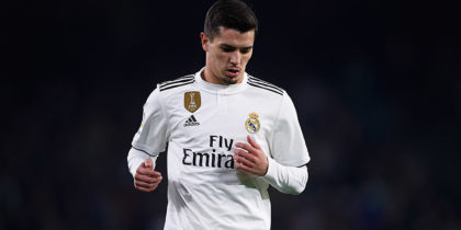 SEVILLE, SPAIN - JANUARY 13: Brahim Diaz of Real Madrid CF looks on during the La Liga match between Real Betis Balompie and Real Madrid CF at Estadio Benito Villamarin on January 13, 2019 in Seville, Spain. (Photo by Aitor Alcalde/Getty Images)