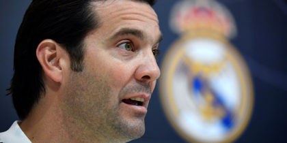 Real Madrid's Argentinian coach Santiago Solari holds a press conference at the club's training ground in the outskirts of Madrid on February 5, 2019 on the eve of the Copa del Rey semi-final football match between Barcelona and Real Madrid. (Photo by GABRIEL BOUYS / AFP) (Photo credit should read GABRIEL BOUYS/AFP/Getty Images)