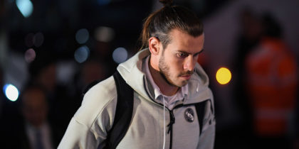 BARCELONA, SPAIN - FEBRUARY 06: Gareth Bale of Real Madrid CF arrives at the stadium prior to the Copa del Semi Final first leg match between Barcelona and Real Madrid at Nou Camp on February 06, 2019 in Barcelona, Spain. (Photo by Alex Caparros/Getty Images)
