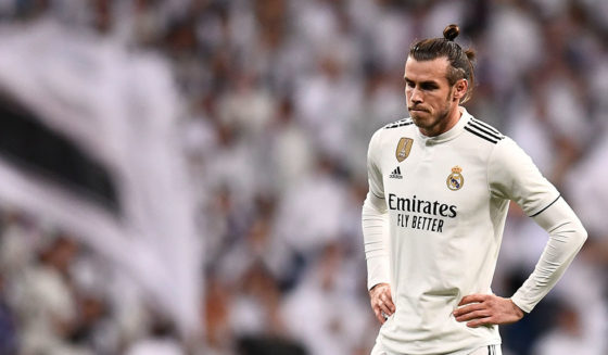 Real Madrid's Welsh forward Gareth Bale stands on the field during the Spanish league football match between Real Madrid CF and FC Barcelona at the Santiago Bernabeu stadium in Madrid on March 2, 2019. (Photo by OSCAR DEL POZO / AFP) (Photo credit should read OSCAR DEL POZO/AFP/Getty Images)