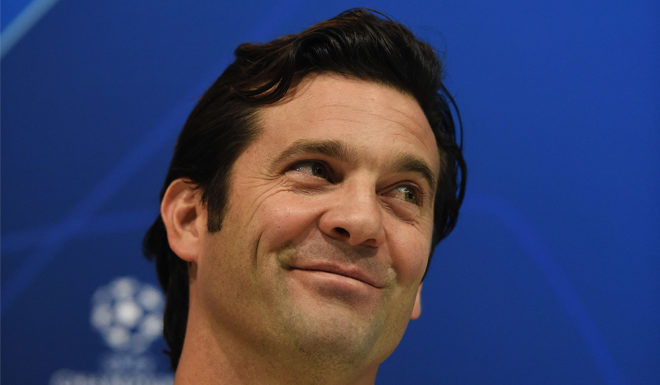 MADRID, SPAIN - MARCH 04: Santiago Solari, manager of Real Madrid holds a press conference ahead the UEFA Champions League Round of 16 Second Leg match of the UEFA Champions League between Real Madrid and Ajax at Valdebebas training ground on March 04, 2019 in Madrid, Spain. (Photo by Denis Doyle/Getty Images)