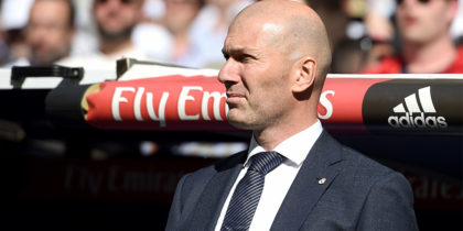 MADRID, SPAIN - MARCH 16: Zinedine Zidane, Manager of Real Madrid looks on during the La Liga match between Real Madrid CF and RC Celta de Vigo at Estadio Santiago Bernabeu on March 16, 2019 in Madrid, Spain. (Photo by Denis Doyle/Getty Images)
