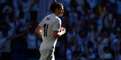 Real Madrid's Welsh forward Gareth Bale runs on the pitch during the Spanish league football match between Real Madrid CF and RC Celta de Vigo at the Santiago Bernabeu stadium in Madrid on March 16, 2019. (Photo by GABRIEL BOUYS / AFP) (Photo credit should read GABRIEL BOUYS/AFP/Getty Images)