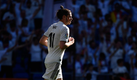 Real Madrid's Welsh forward Gareth Bale runs on the pitch during the Spanish league football match between Real Madrid CF and RC Celta de Vigo at the Santiago Bernabeu stadium in Madrid on March 16, 2019. (Photo by GABRIEL BOUYS / AFP) (Photo credit should read GABRIEL BOUYS/AFP/Getty Images)