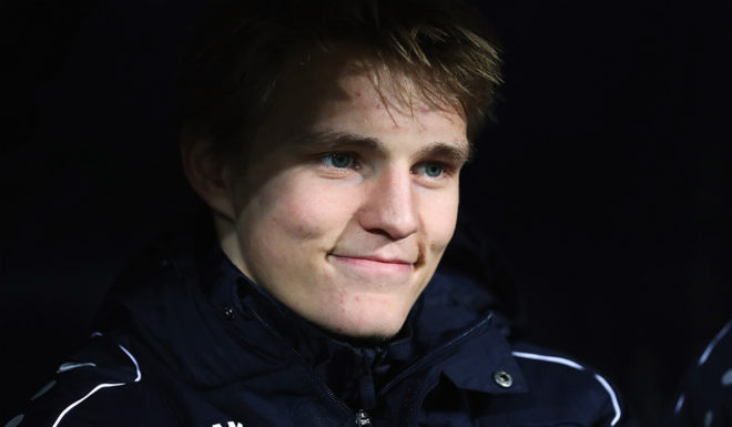 Martin Odegaard HEERENVEEN, NETHERLANDS - JANUARY 14: Martin Odegaard of sc Heerenveen looks on from the bench prior to the Dutch Eredivisie match between SC Heerenveen and ADO Den Haag held at Abe Lenstra Stadium on January 14, 2017 in Heerenveen, Netherlands. (Photo by Dean Mouhtaropoulos/Getty Images)