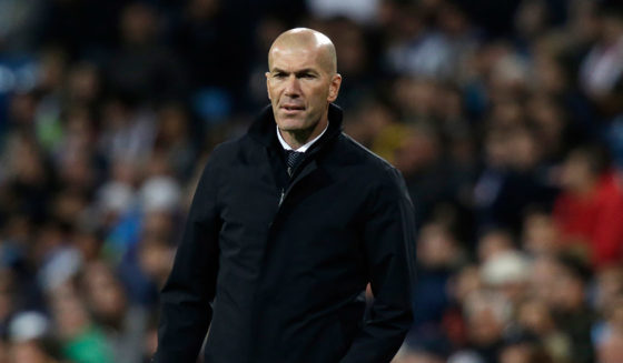 MADRID, SPAIN - MARCH 31: Zinedine Zidane, Manager of Real Madrid during the La Liga match between Real Madrid CF and SD Huesca at Estadio Santiago Bernabeu on March 31, 2019 in Madrid, Spain. (Photo by Gonzalo Arroyo Moreno/Getty Images)