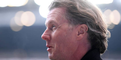 Steve McManaman, former Liverpool and Manchester City player looks on prior to the UEFA Champions League Quarter Final Second Leg match between Manchester City and Liverpool at Etihad Stadium on April 10, 2018 in Manchester, England. (Photo by Laurence Griffiths/Getty Images,)