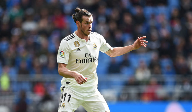 MADRID, SPAIN - APRIL 06: Gareth Bale of Real Madrid CF in action during the La Liga match between Real Madrid CF and SD Eibar at Estadio Santiago Bernabeu on April 06, 2019 in Madrid, Spain. (Photo by Denis Doyle/Getty Images)
