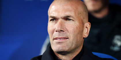 LEGANES, SPAIN - APRIL 15: Real Madrid Head Coach Zinedine Zidane looks on ahead of the La Liga match between CD Leganes and Real Madrid CF at Estadio Municipal de Butarque on April 15, 2019 in Leganes, Spain. (Photo by Denis Doyle/Getty Images)