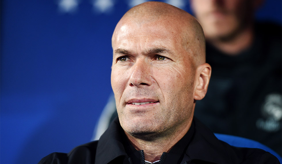 LEGANES, SPAIN - APRIL 15: Real Madrid Head Coach Zinedine Zidane looks on ahead of the La Liga match between CD Leganes and Real Madrid CF at Estadio Municipal de Butarque on April 15, 2019 in Leganes, Spain. (Photo by Denis Doyle/Getty Images)