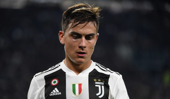 TURIN, ITALY - NOVEMBER 03: Paulo Dybala of Juventus looks during the Serie A match between Juventus and Cagliari on November 3, 2018 in Turin, Italy. (Photo by Pier Marco Tacca/Getty Images)