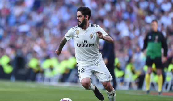 MADRID, SPAIN - MARCH 16: Isco Alarcon of Real Madrid in action during the La Liga match between Real Madrid CF and RC Celta de Vigo at Estadio Santiago Bernabeu on March 16, 2019 in Madrid, Spain. (Photo by Denis Doyle/Getty Images)