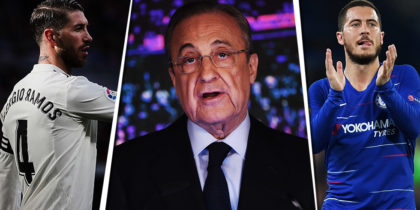 Florentino Perez Sergio Ramos Eden Hazard