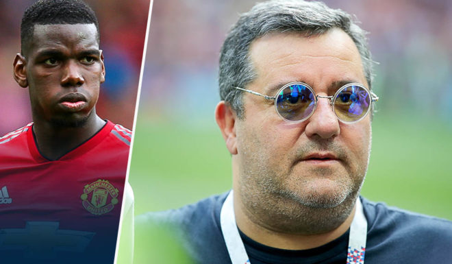 Paul Pogba (l.), Mino Raiola (r.)