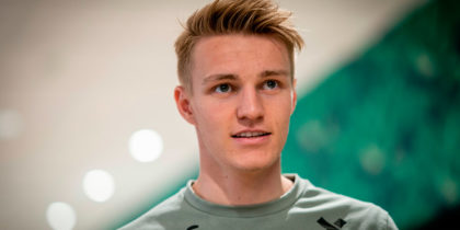 Norway's Martin Oedegaard speaks during press a conference in Oslo on June 04, 2019, three days ahead of the UEFA Euro 2020 football qualifier match with Romania. (Photo by Heiko Junge / NTB SCANPIX / AFP) / Norway OUT (Photo credit should read HEIKO JUNGE/AFP/Getty Images)