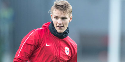 OSLO, NORWAY - OCTOBER 15: Martin Odegaard of Norway during training before the UEFA Nations League C group three match between Norway and Bulgaria at Ullevaal Stadion on October 15, 2018 in Oslo, Norway. (Photo by Trond Tandberg/Getty Images)