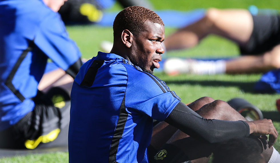 PERTH, AUSTRALIA - JULY 09: Paul Pogba of Manchester United during a Manchester United training session at WACA on July 09, 2019 in Perth, Australia. (Photo by Will Russell/Getty Images)