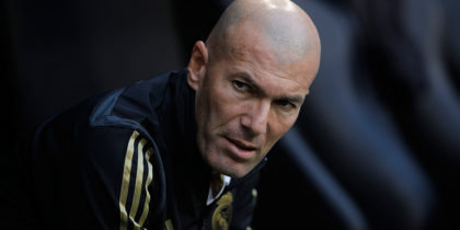 MUNICH, GERMANY - JULY 30: Zinedine Zidane, head coach of Madrid looks on before the Audi Cup 2019 semi final match between Real Madrid and Tottenham Hotspur at Allianz Arena on July 30, 2019 in Munich, Germany. (Photo by Adam Pretty/Bongarts/Getty Images)