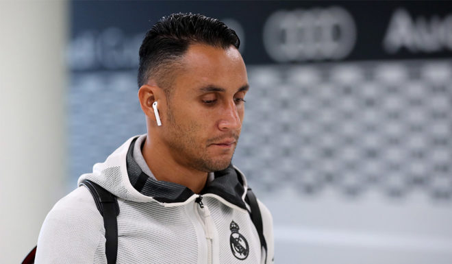 MUNICH, GERMANY - JULY 31: Goalkeeper Keylor Navas of Real Madrid arrives for the Audi cup 2019 3rd place match between Real Madrid and Fenerbahce at Allianz Arena on July 31, 2019 in Munich, Germany. (Photo by Christian Kaspar-Bartke/Getty Images for AUDI)