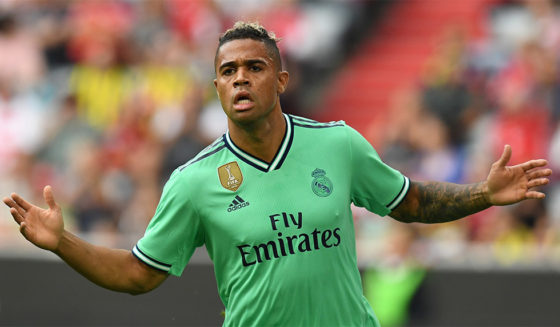 Real Madrid's Spanish-Dominican forward Mariano celebrates scoring during the Audi Cup football match for third place between Real Madrid and Fenerbahce in Munich, on July 31, 2019. (Photo by Christof STACHE / AFP) (Photo credit should read CHRISTOF STACHE/AFP/Getty Images)