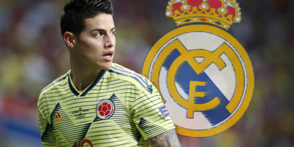 SALVADOR, BRAZIL - JUNE 23: James Rodriguez of Colombia looks on during the Copa America Brazil 2019 group B match between Colombia and Paraguay at Arena Fonte Nova on June 23, 2019 in Salvador, Brazil. (Photo by Bruna Prado/Getty Images)