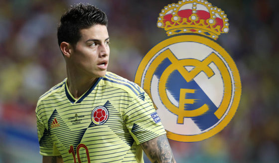 SALVADOR, BRAZIL - JUNE 23: James Rodriguez of Colombia looks on during the Copa America Brazil 2019 group B match between Colombia and Paraguay at Arena Fonte Nova on June 23, 2019 in Salvador, Brazil. (Photo by Bruna Prado/Getty Images)