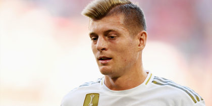 MUNICH, GERMANY - JULY 30: Toni Kroos of Real Madrid seen during the Audi cup 2019 semi final match between Real Madrid and Tottenham Hotspur at Allianz Arena on July 30, 2019 in Munich, Germany. (Photo by Matthias Hangst/Bongarts/Getty Images)