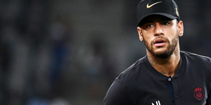 Paris Saint-Germain's Brazilian forward Neymar reacts at the end of the French Trophy of Champions football match between Paris Saint-Germain (PSG) and Rennes (SRFC) at the Shenzhen Universiade stadium in Shenzhen on August 3, 2019. (Photo by FRANCK FIFE / AFP) (Photo credit should read FRANCK FIFE/AFP/Getty Images)