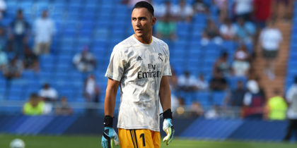 Real Valladolid's majority owner, Brazilian football legend Ronaldo (R) stands with Real Madrid's president Florentino Perez before the Spanish League football match between Real Madrid and Real Valladolid at the Santiago Bernabeu stadium in Madrid on August 24, 2019. (Photo by GABRIEL BOUYS / AFP) (Photo credit should read GABRIEL BOUYS/AFP/Getty Images)