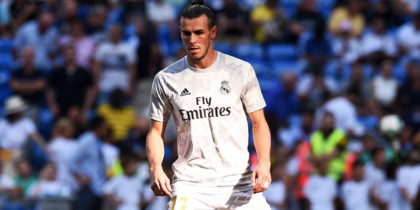 MADRID, SPAIN - AUGUST 24: Gareth Bale of Real Madrid warms up during the La Liga match between Real Madrid CF and Real Valladolid CF at Estadio Santiago Bernabeu on August 24, 2019 in Madrid, Spain. (Photo by Denis Doyle/Getty Images)