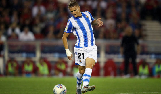 NOTTINGHAM, ENGLAND - JULY 26: Martin Odegaard of Real Socieadad during the Pre-Season Friendly between Nottingham Forest and Real Sociedad at City Ground on July 26, 2019 in Nottingham, England. (Photo by Marc Atkins/Getty Images)