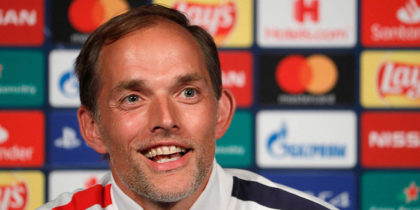 Paris Saint-Germain German coach Thomas Tuchel answers the press during a press conference on the eve of the UEFA Champions League Group A football match between Paris Saint-Germain and Real Madrid CF at the Parc des Princes stadium in Paris on September 17, 2019. (Photo by GEOFFROY VAN DER HASSELT / AFP) (Photo credit should read GEOFFROY VAN DER HASSELT/AFP/Getty Images)