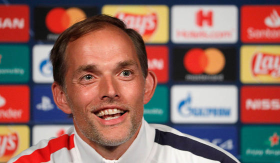 Paris Saint-Germain German coach Thomas Tuchel answers the press during a press conference on the eve of the UEFA Champions League Group A football match between Paris Saint-Germain and Real Madrid CF at the Parc des Princes stadium in Paris on September 17, 2019. (Photo by GEOFFROY VAN DER HASSELT / AFP) (Photo credit should read GEOFFROY VAN DER HASSELT/AFP/Getty Images)