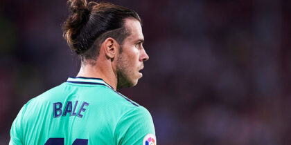 SEVILLE, SPAIN - SEPTEMBER 22: Gareth Bale of Real Madrid CF looks on during the Liga match between Sevilla FC and Real Madrid CF at Estadio Ramon Sanchez Pizjuan on September 22, 2019 in Seville, Spain. (Photo by Aitor Alcalde/Getty Images)
