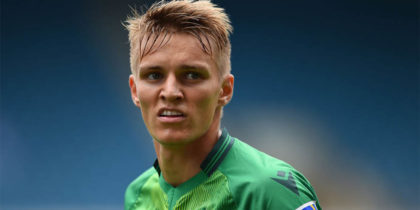 LONDON, ENGLAND - JULY 27: Martin Odegaard of Real Sociedad looks on during the Pre-Season Friendly between Millwall and Real Sociedad at The Den on July 27, 2019 in London, England. (Photo by Harriet Lander/Getty Images)