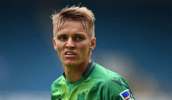LONDON, ENGLAND - JULY 27: Martin Odegaard of Real Sociedad looks on during the Pre-Season Friendly between Millwall and Real Sociedad at The Den on July 27, 2019 in London, England. (Photo by Harriet Lander/Getty Images)
