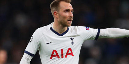 LONDON, ENGLAND - OCTOBER 01: Christian Eriksen of Tottenham Hotspur during the UEFA Champions League group B match between Tottenham Hotspur and Bayern Muenchen at Tottenham Hotspur Stadium on October 01, 2019 in London, United Kingdom. (Photo by Catherine Ivill/Getty Images)