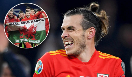 CARDIFF, WALES - NOVEMBER 19: Wales player Gareth Bale celebrates with goalkeeper Wayne Hennessey after the UEFA Euro 2020 qualifier between Wales and Hungary at Cardiff City Stadium on November 19, 2019 in Cardiff, Wales. (Photo by Stu Forster/Getty Images)
