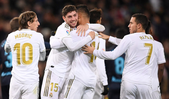 Modrić, Valverde, Casemiro, Hazard Federico Valverde