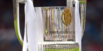 MADRID, SPAIN - APRIL 30: The Copa del Rey trophy is seen before the La Liga match between Real Madrid and Real Zaragoza at Estadio Santiago Bernabeu on April 30, 2011 in Madrid, Spain. (Photo by Julian Finney/Getty Images)