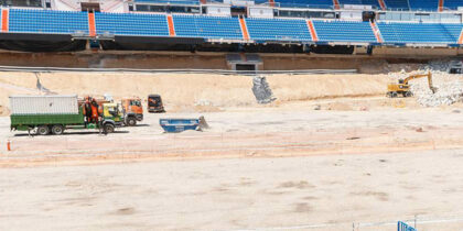 estadio santiago bernabeu spielfeld baustelle realmadrid