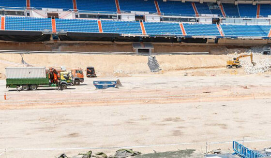 estadio santiago bernabeu spielfeld baustelle realmadrid