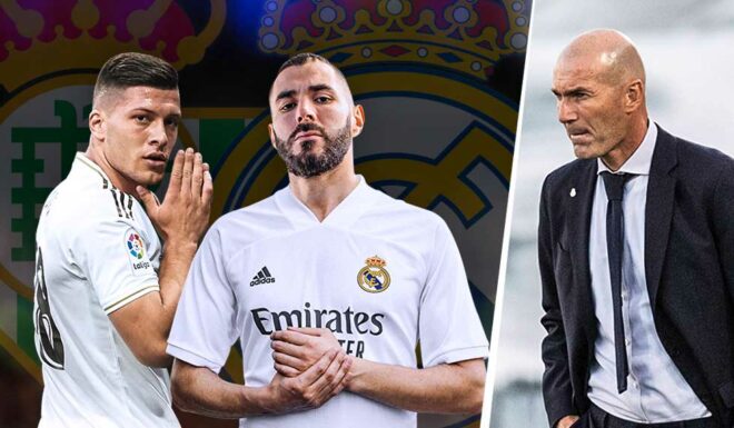 Luka Jovic, Karim Benzema, Zinedine Zidane Luka Jovic, Karim Benzema, Zinedine Zidane