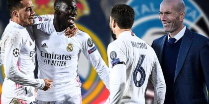 Lucas Vázquez Ferland Mendy Nacho Fernández Zinédine Zidane