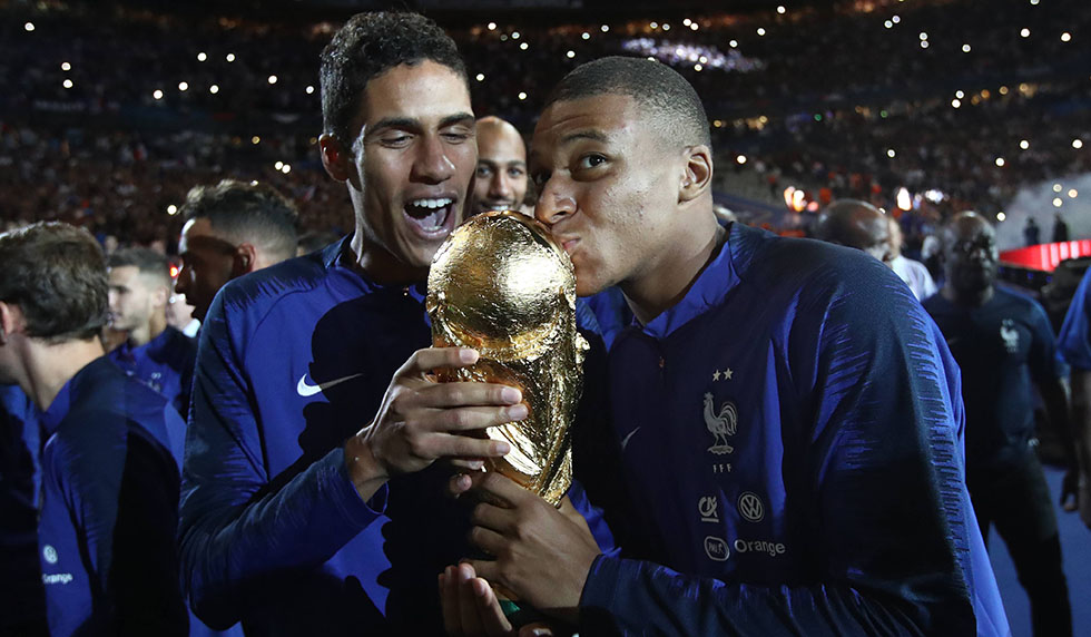 Raphael Varane Kylian Mbappe