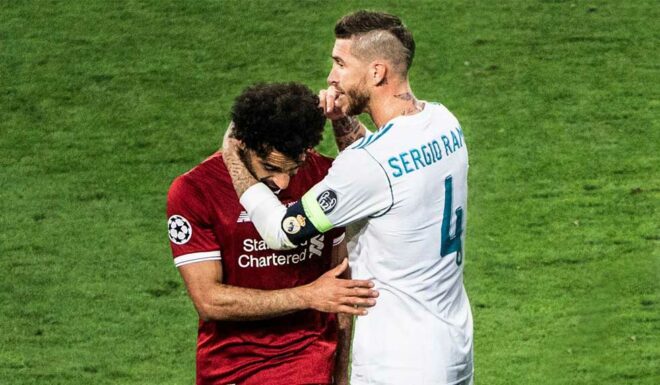Mohamed Salah und Sergio Ramos Mohamed Salah Sergio Ramos Kiew 2018
