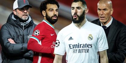 Jürgen Klopp, Mohamed Salah, Karim Benzema, Zinédine Zidane